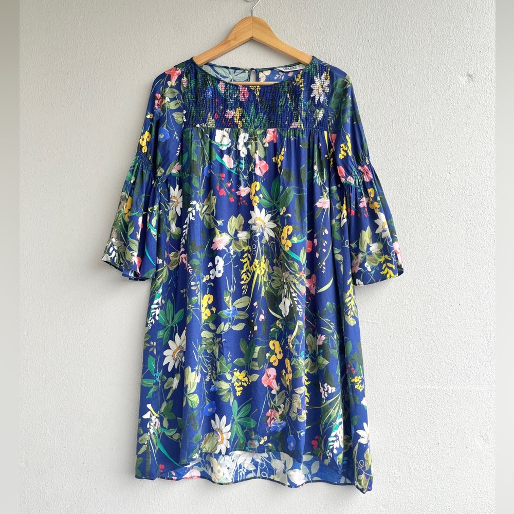 ZARA | Smocked Floral Dress